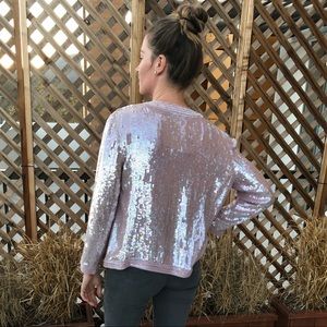 Badgley Mischka sequin jacket